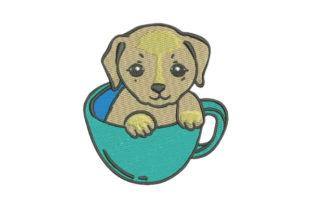 Puppy in Cup Embroidery Review